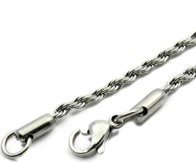 Produktbild von Schöne Edelstahlkette gedreht Stärke 2mm Länge 50cm Kette Halskette Schmuckkette