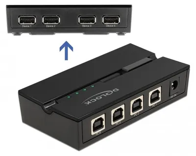 Obrázek produktu pro Delock - USB přepínač pro sdílení periferií - 4 x USB2.0 - Stolní (11494)