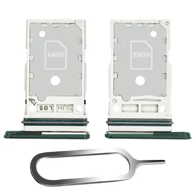 Produktbild von Samsung Galaxy S22 Ultra 5G Sim Karten Halter Tray Adapter Fach Stecker Slot Nadel Dual Green Grün