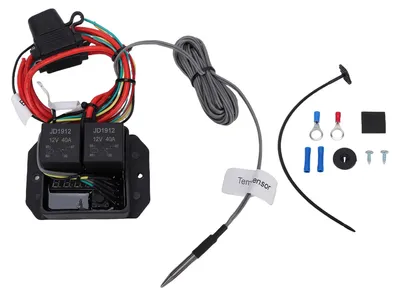 Produktbild von Digitaler Kühlerlüfter-Controller-Schaltersatz DC0444, LED-Echtzeitanzeige, 104–230 °F, elektrisch für Automobilsysteme