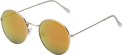 Produktbild von Damen Herren Sonnenbrille Rund Form Verspiegelt 80er Modern Urlaub Strand 30568 Rot-Gelb
