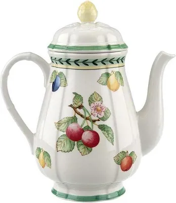 Immagine prodotto di Caffettiera da 125 l in porcellana bianca e multicolore con coperchio