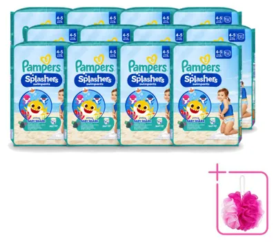 Productafbeelding van 12 x Pampers Splashers zwemluiers - maat 4 (9-15 kg) - voordeelverpakking - 12 stuks