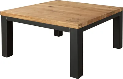 Image de MASSIVMOEBEL24 | Table basse 90x90 Chêne sauvage huilé Bois naturel VILLANDERS #129
