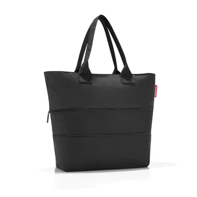Produktbild von reisenthel shopper e1, einkaufstasche mit reißverschluss, tasche vergrößerbar, black / schwarz, RJ7003