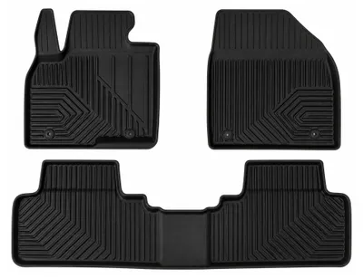 Image de Tapis avant en caoutchouc + tunnel pour BAIC BJ60 2025- (SUV) – 3 pièces, noirs, sur mesure