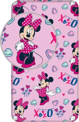 Immagine prodotto di Disney Minnie XoXo, lenzuolo matrimoniale 90x200cm 100% cotone