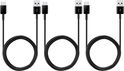Produktbild von 3x Schnell-Ladekabel USB-C 1.2m schwarz für Huawei Pura 70 Pro 70 Ultra 70 USB A zu USB Typ C