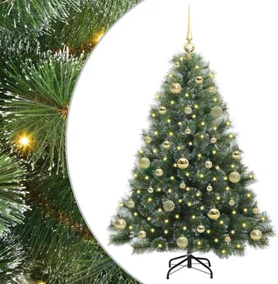 Obrázok produktu pre vidaXL Umelý vianočný stromček so 150 LED diódami zelený 120 cm PE a PVC