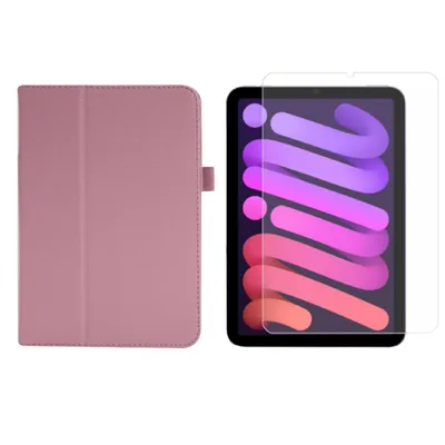 Produktbild von 2in1 Set für Apple IPad Mini 6 2021 8.3 Zoll Tablet mit Smartcover + Schutzglas mit Auto Sleep/Wake Magnetverschluss Hülle