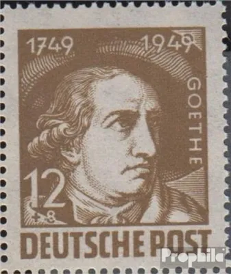 Produktbild von Briefmarken Sowjetische Zone (All.Bes.) 1949 Mi 235DZ mit Druckereizeichen postfrisch Goethe
