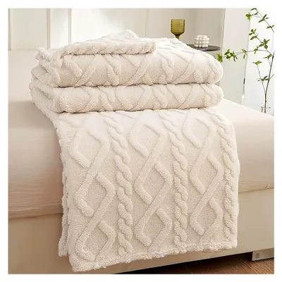 Produktbild von Fleecedecke, großer Überwurf für Sofa und Bett, 400 g/m², leichte Decke, 100 % Mikrofaser, weich und warm, Wollüberwurf für Stuhl, Couch, Reisen (127 x 152 cm)
