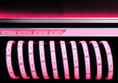 Immagine prodotto di Deco-Light 840256 Striscia LED flessibile 5050-60-24V-RGB-5m-Silicone, bianco