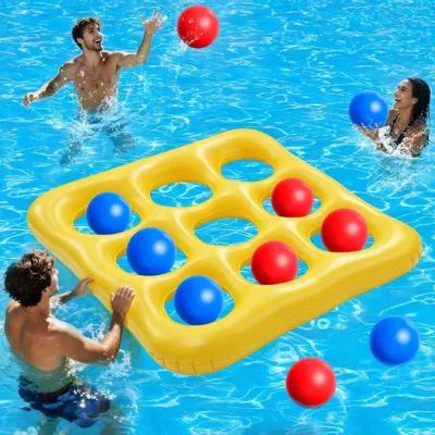 Image de Jeu de Tic-Tac-Toe gonflable pour la piscine - Amusement aquatique pour toute la famille