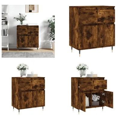 Produktbild von vidaXL Sideboard Räuchereiche 60x35x70 cm Holzwerkstoff - Sideboard - Sideboards - Kommode - Buffet