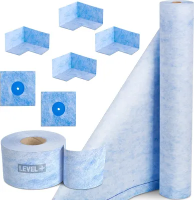 Obrázok produktu pre Hydroizolačná súprava pásky B04-15mb, rohož-2m, rohy-4ks, manžety 2ks, LEVEL+ SETB17