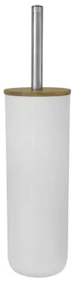 Produktbild von Aqualine SNOW WC-Bürste zum Stellen, weiß/Bambus