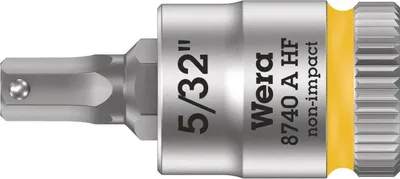 Produktbild von Wera 05003385001, Buchse, 1/4", Imperial, 1 Kopf/Köpfe, 5/32", Chrom-Vanadium-Stahl
