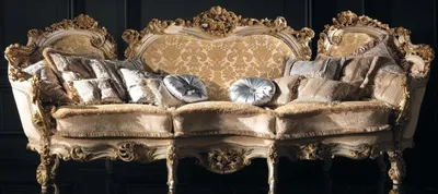 Produktbild von Wohnzimmer Sofas Couch Polster Design Textil Holz Exsclusive Sofa 3 Sitzer Neu