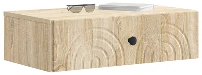 Obrázok produktu pre vidaXL Nástenný odkladací stolík z dubového dreva Sonoma, 59 x 34,5 x 17 cm