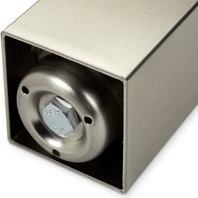 Produktbild von Stützfuß 70 x 70 mm Länge 892 mm Edelstahloptik Tischfuß Tischbein Möbelbein Möbelfuß SOTECH