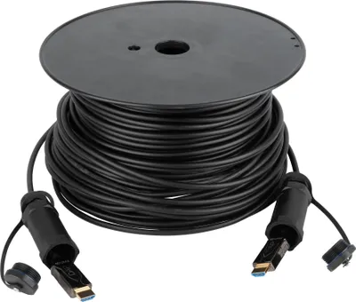 Produktbild von DAP Armoured HDMI 2.1 AOC 8K Fibre Cable 100 m - gepanzert - vergoldet
