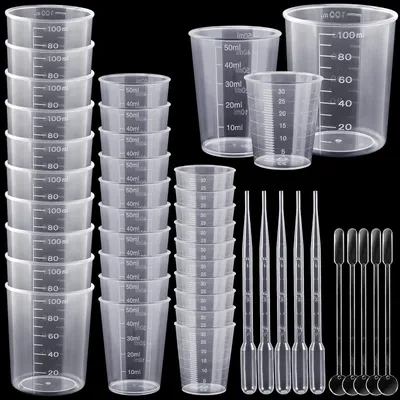 Messbecher-Set 30-tlg., 30/50/100 ml, transparent, Kunststoff