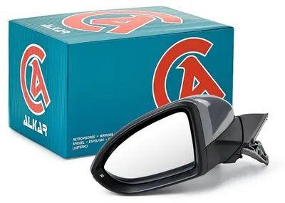 Produktbild von ALKAR 6147138 Außenspiegel Seitenspiegel Links für VW Golf VII Schrägheck (5G1, BQ1, BE1, BE2) Beheizt Asphärisch Grundiert Elektrisch