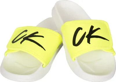 Produktbild von Hausschuhe Mann Meer oder Pool mit Klettverschluss Swimwear CK CALVIN KLEIN Artikel KM0KM00499 SLIDE, EUR 37/38 - UK 4.5/5 - USA 5.5/6 - CM 23/23.5, Gomma 100%