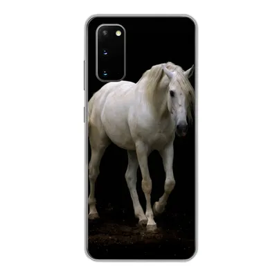 Produktbild von MuchoWow® Handyhülle Schutzhülle Hülle für Samsung Galaxy S20 Pferde - Nutztiere - Schwarz Silikon Softcase Handy Hülle - Bild