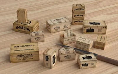 Produktbild von Wooden Crates: whiskey / 1:35