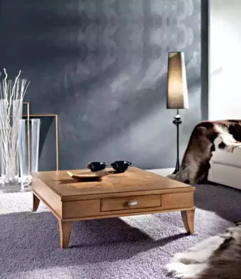 Produktbild von Design Couchtisch Tische Quadratisch Holz Wohnzimmer Tisch Luxus Möbel