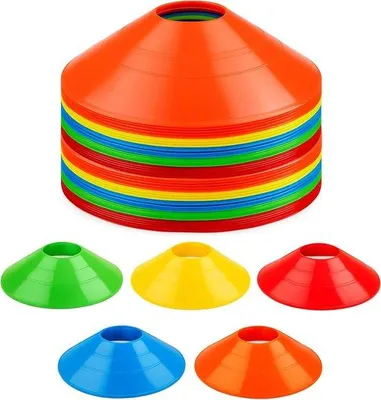 Productafbeelding van Set van 50 Voetbal Hoeden in Diverse Kleuren voor Sportevenementen en Feesten