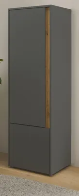 Produktbild von Aktenschrank Center matt grau und Wotan Eiche, Büro Schrank 4 OH 50 x 158 cm