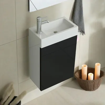 Image de Set de lavabos pour WC Aarau in black