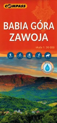 Image de Babia Góra et Zawoja 1:30 000. Carte touristique plastifiée. Publiée en 2024. Compass