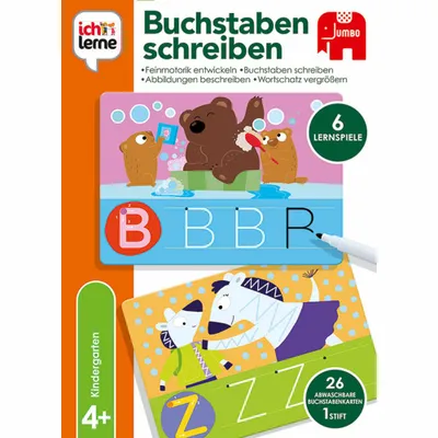 Produktbild von Ich lerne Buchstaben schreiben, 4 Jahr(e), Karton, Kunststoff, Mehrfarbig
