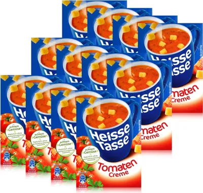 Produktbild von Heisse Tasse Tomaten Creme mit Croûtons 3 Beutel á 21g (12er Pack)
