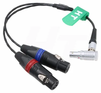 Produktbild von Audiokabel, rechteckig, 10-polig zu XLR 3-polig, für