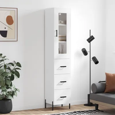 Produktbild von vidaXL Highboard Weiß 34,5x34x180 cm Holzwerkstoff