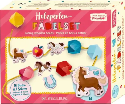 Produktbild von Die Spiegelburg|Ponyhof Holzperlen-Fädelset - Mein kl. Ponyhof
