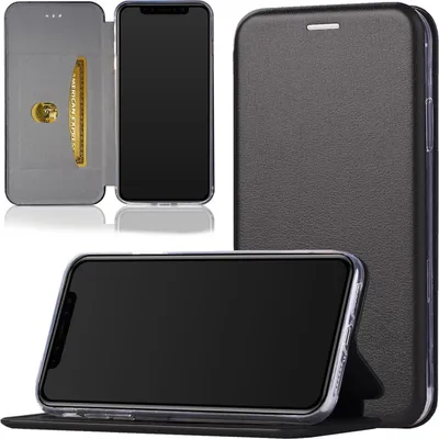 Produktbild von Handy Schutz Hülle für Apple iPhone 11 Pro Handytasche mit Magnetdeckel Kartenfach und Standfunktion Klapphülle Schwarz