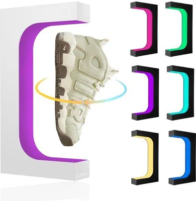 Imagen del producto de Soportes magnéticos para zapatos flotantes, con efectos de luz y control remoto