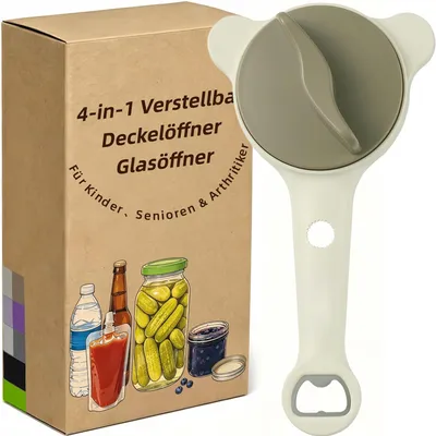 Obrázek produktu pro Univerzální otevírač na sklenice a lahve, nastavitelný, 4 v 1