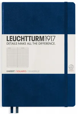 Produktbild von Leuchtturm 342923, Einfarbig, Navy, A5, 251 Blätter, 80 g/m², Hardcover