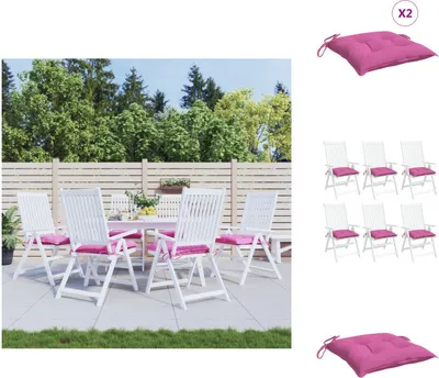 Produktbild von vidaXL Stuhlkissen 6 Stk. Rosa 50x50x7 cm Oxford-Gewebe -  Sitzpolster