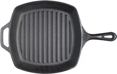 Produktbild von Famanu Grillpfanne aus Gusseisen 26,67 cm - Fettfreier Grill