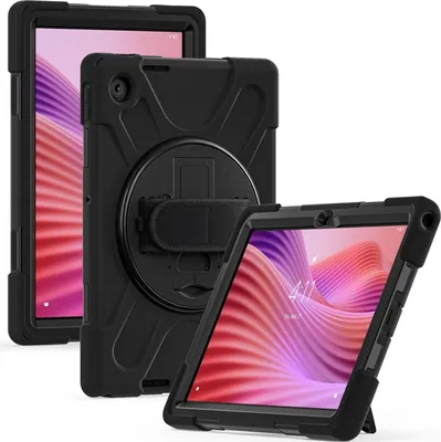 Produktbild von Für Lenovo Tab M10 4. Gen / Tab 10.1 2025 360 Hybrid Hülle 360 Halterung & Gurt