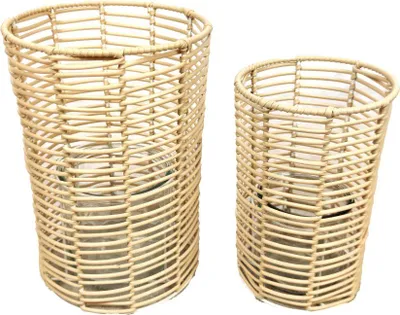 Produktbild von Dijk Rattan Laterne weiß Ø 15 x 23 cm