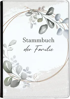 Produktbild von Familienstammbuch, Stammbuch A5 Watercoler Pastell Blau Stammbuch der Familie, für Hochzeit